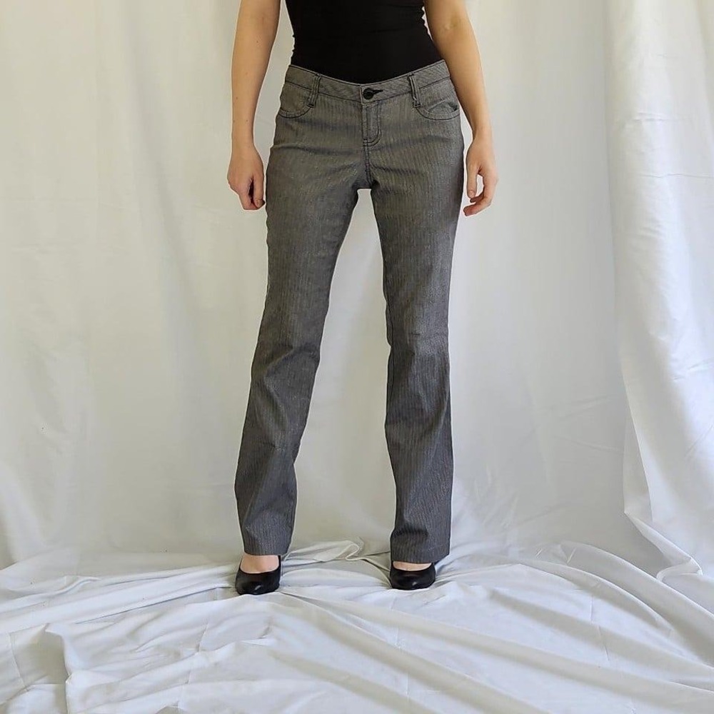 L.e.i Silver and Gray Low Rise‎ Bootcut Pants
